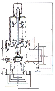 A42Y-64(100)安全閥結構示意圖 A42Y-64(100)安全閥結構示意圖
