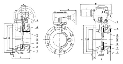 D(6,9)41F、D(6,9)41Fs、D341F、D341Fs法蘭襯氟塑料蝶閥