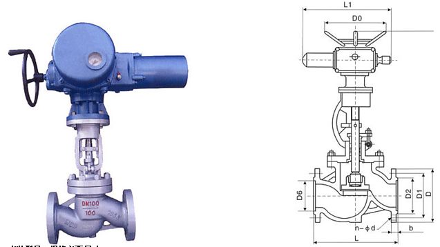 國標電動截止閥結構圖 國標電動截止閥結構圖