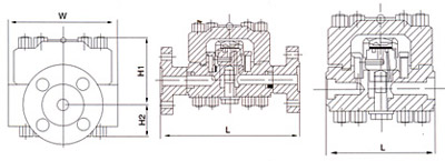 KPF3法蘭高壓圓盤式疏水閥結(jié)構(gòu)示意圖 KPF3法蘭高壓圓盤式疏水閥結(jié)構(gòu)示意圖